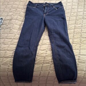 Old Navy Women's Straight Leg Jeans - Dark Blue